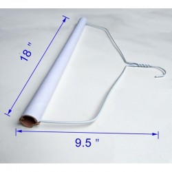 White Drapery/Curtain Hanger With Tube 18" (9G)-buy 1 get tube free